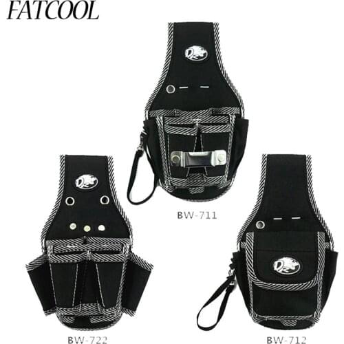 FATCOOL 600D Oxford Cloth Tool Bag Electrician Tool Pouch Electrician Waist Bag Tool Holder Tool Organizer Pocket Socket