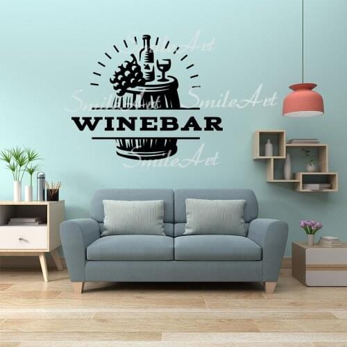Lovely Wine Wall Sticker Self Adhesive Vinyl Waterproof Wall Art Decal Kids Room Nature Decor Home Party Decor Wallpaper