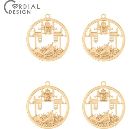 Cordial Design 50Pcs 20*22MM Jewelry Accessories/Hand Made/Charms/Round Shape/Copper/DIY Jewelry Making/Earring Findings/Pendant