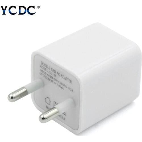 Wall Charger Dual USB Port Celular 5V 1A 2.1A Adapter Charging For IPhone Xs Max Xr X 8 Samsung Galaxy S9 S8 Oneplus US EU Plug