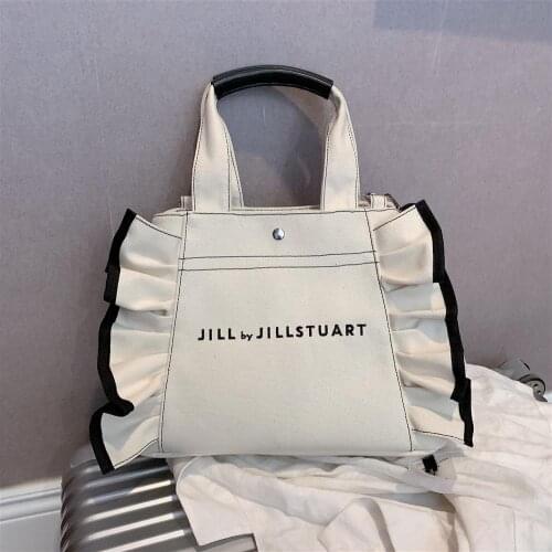 New Fashion Cute Canvas Handbag for Girls Ladies Leisure One Shoulder Messenger Bag Womens Lage Capacity Tote Bag Shopping