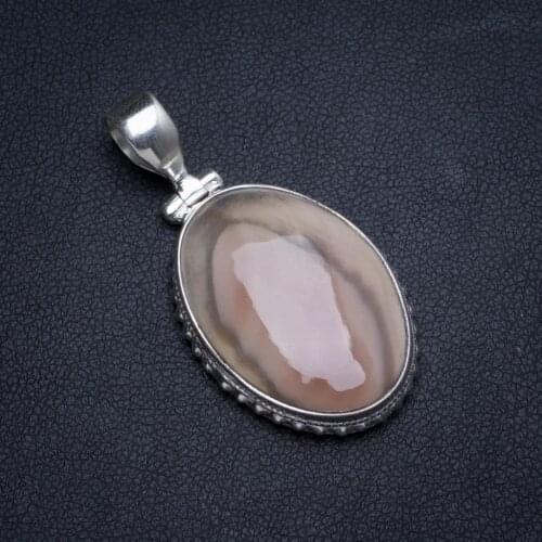 Natural Imperial Jasper Handmade Unique 925 Sterling Silver Pendant 1.5" X0131