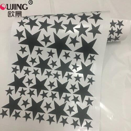 163pcs Mixed Size 3-9cm Cartoon Black Stars Wall Stickers For Kids Baby Room Wallpaper Home Decor Self-adhesive PVC Wall Deceals