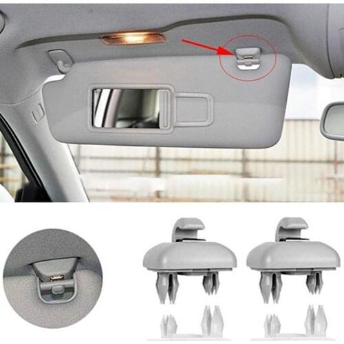 2Pcs Interior Sun Visor Hook Clips Bracket for Audi A4 B6 B7 A4L Q5 A7 Q7 Q3 A5