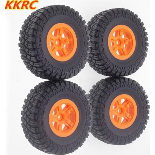 4PCS 120mm Rubber Tires Wheel Rim Set for 1/10 RC Car Short Course Truck Traxxas Slash VKAR 10SC HPI