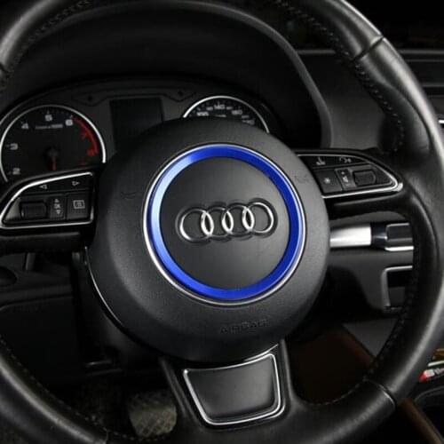 3D Aluminium Trim Car Steering Wheel Cover Ring For A3 A4L Q3 Q5 A5 A6L Car-styling 2 colors available