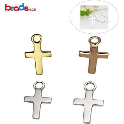 Beadsnice pure silver 925 cross charms of sterling silver charm elegant charms for diy jewelry making ID28441