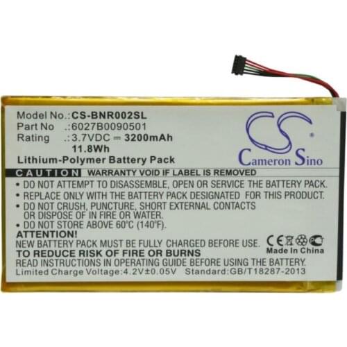 Cameron Sino 3200mah battery for BARNES & NOBLE BNRB200 BNRV200 BNTV250A DR-NK02 Nook 7" NOOK color Nook Tablet BNA-B002