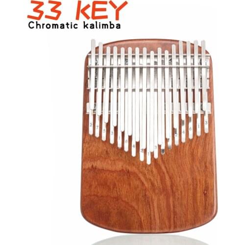 Gamut Chromatic scale 2 layer Kalimba 33 key Thumb Mbira Finger Piano Professional Performance Musical instrument