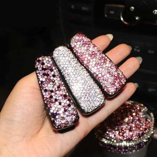 Car Sunglasses Holders Ticket Card Organizer In Car Sun Visor Glasses Mount Auto Card Clip Bling Decor Car Accessory For Women