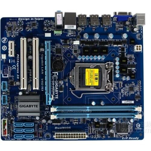 For Gigabyte GA-H55M-S2 Original Used Desktop Motherboard H55M-S2 H55 Socket LGA 1156 DDR3( GA-H55M-D2H H55M-D2H )