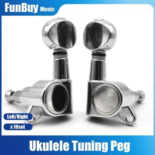 10set Metal Guitar Ukulele Machine Head String Tuning Pegs Key Tuner for Ukulele Guitar Replacement Parts
