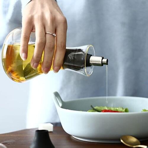 Kitchen Supplies Glass Oil Vinegar Bottle Anti-leakage Pot