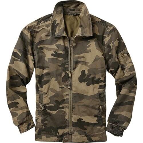 2021 Casual Fashion Jacket For Mens Spring Camouflage Bomber Jackets Baseball Jacket Outerwear Military Style Overcoat Young Man