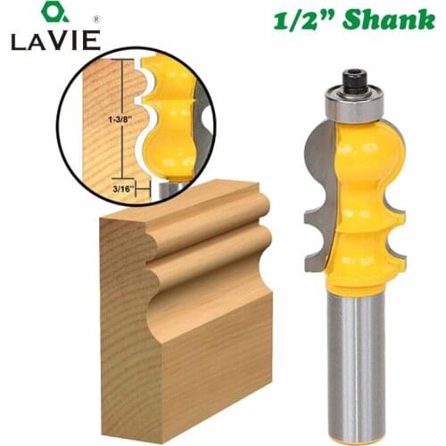LAVIE 1pc 12mm 1/2 Shank Casing & Base Molding Router Bit Special Moulding Bit Line Woodworking Milling Cutter for Wood MC03086
