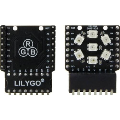 LILYGO® TTGO T-OI WS2812 RGB Expansion Board for T-OI ESP8266 Development Board 16340 Battery Holder