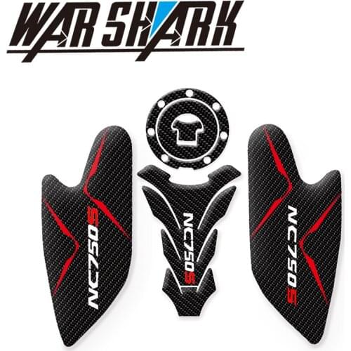 Motorcycle Accessories 3D Fiber Sticker Sets Tank Decal Protector Pad Set For HONDA NC750S NC 750S NC700S 2014-2019