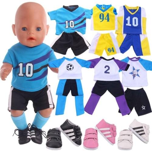 2021 New Pattern Football Shoe Suit Fit 18Inch American 43cm Baby Doll Clothes Accessories,Girls Toys,GeneratioN