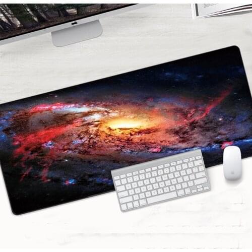 Extra Large Planet Shiny Keyboard Mouse Pad Starry Night Computer Mousepad XL Big HD Pattern Custom Rubber Office Desk Mice Pad