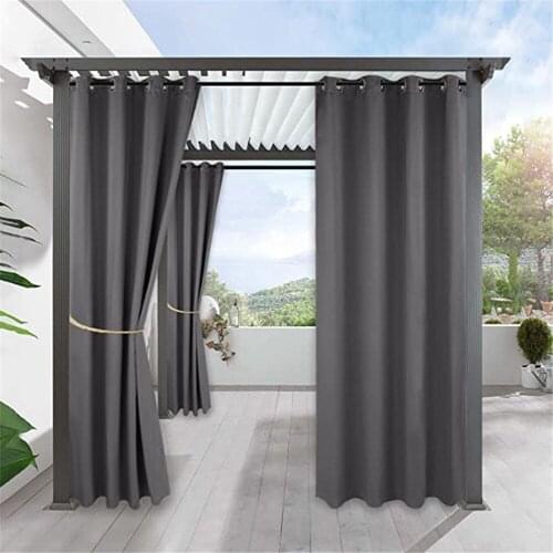 1 Pc Solid Waterproof Outdoor Curtain Panels Blackout Patio Curtains for For Sliding Door / Foyer / Arbor / Lanai Custom Cortina