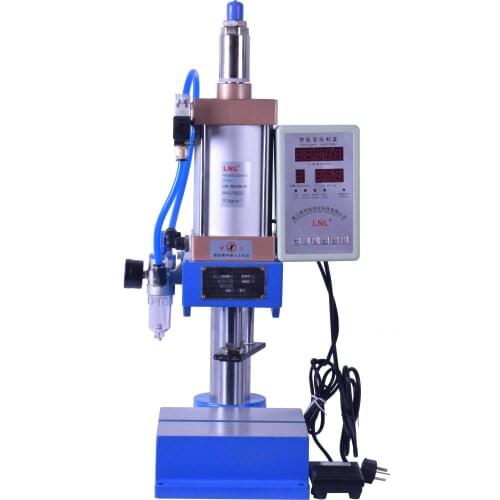 110V/220V 500KG Pneumatic Punching Machine Single Column Manual Press Small Adjustable Force Cylinder Stroke100MM High Precision