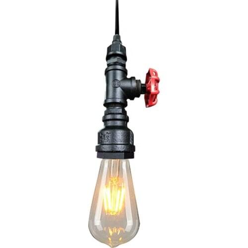 Promotion! Loft Industrial Iron Water Pipe Steam Punk Vintage Pendant Lamp Cord E27 Led Pendant Lights for Bedroom Bar Restauran