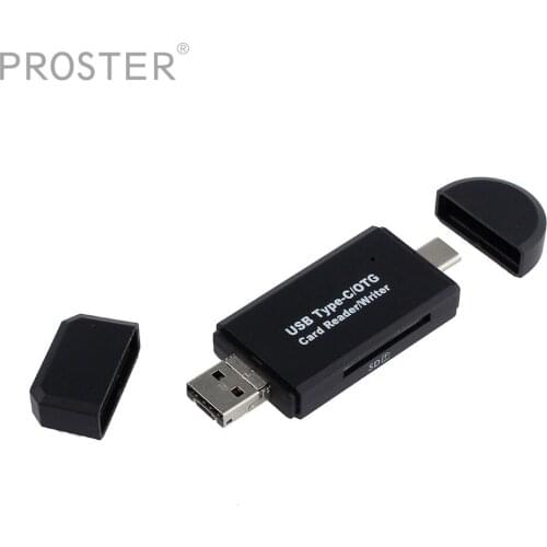 Proster Type-c + USB 2.0+ Micro USB With SD/Micro SD/TF Port Card Reader Adapter Multi-Function free shipment