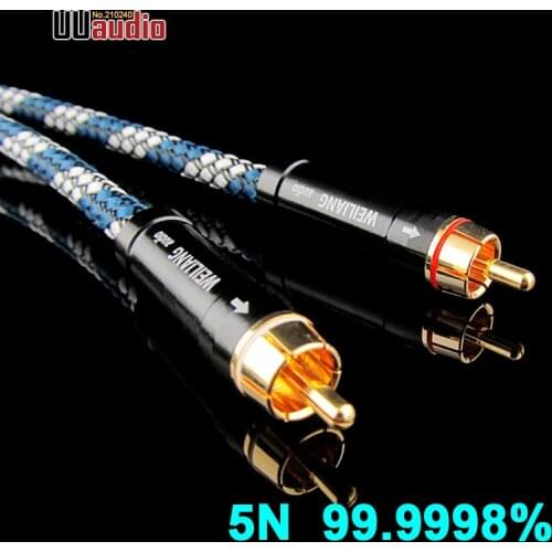 Recommend ! U222 High Quality 1Pair 5N OFC RCA To RCA Audio Cable / DIY HIFI RCA Cable