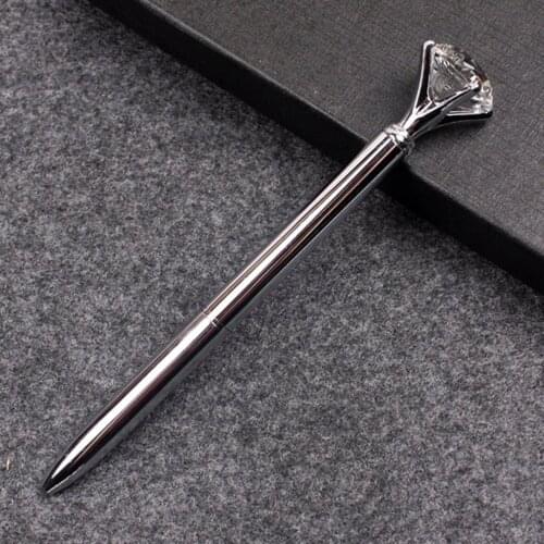 Luxury Portable Big Crystal Pen Diamond Ballpoint Pens Stationery Ballpen Home Office School Supplies Drop Shipping Wholesale