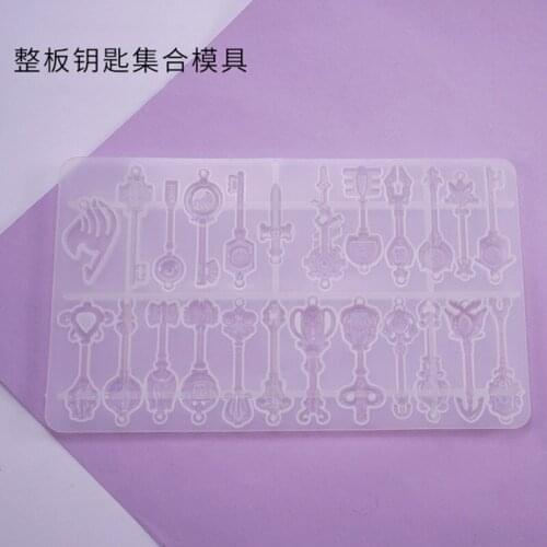 DIY crystal epoxy mold, whole board key collection pendant pendant ornaments simulation silicone mold