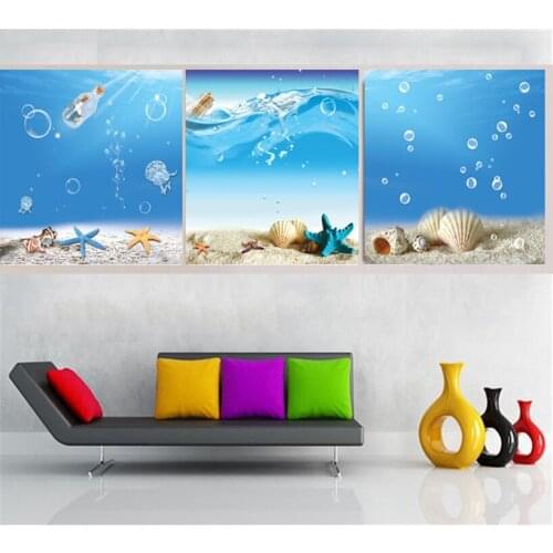 Sea starfish Full Square/round Diamond 5D DIY Triptych Diamond Painting Embroidery Cross Stitch Rhinestone Mosaic Decor ZC102