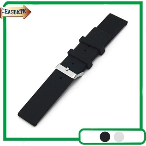 Silicone Rubber Watch Band for Amazfit Huami Xiaomi Pace Bip 20mm 22mm Men Women Resin Strap Belt Wrist Loop Bracelet Black