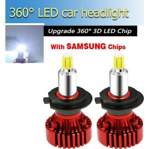 Super Bright 90W 13000LM LED Headlight Slim Conversion Kit With Mini LED Driver Automotive Grade CSP Chips Built-in Turbo Fan