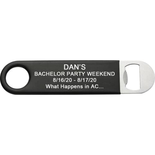 12 Personalized Heavy Duty Flat Can and Bottle Openers, Engraved Bar Blade Speed Openers for Bartender Gifts, Groomsmen Gifts