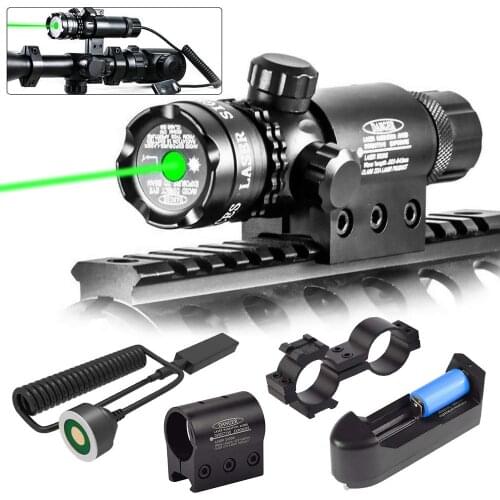 Tactical Green Red Dot Laser Sight rifle scopes outside adjust with mount Adjustable Switch Rifle Scope With Rail Mou