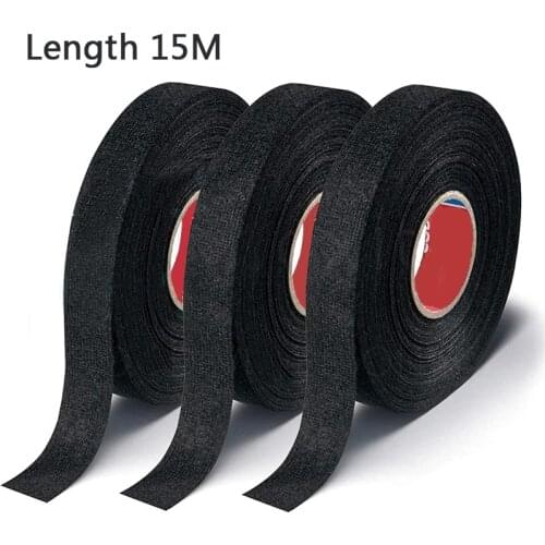 15 Meter Heat-resistant Flame Retardant Tape Coroplast Adhesive Cloth Tape For Car Cable Harness Wiring Loom Protection