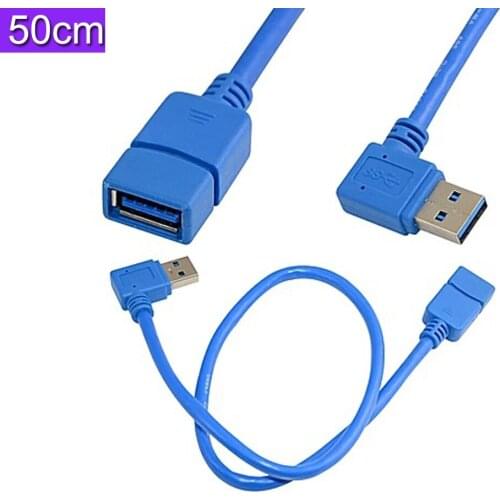 0.5M 1Ft USB3.0 A Female to A Male Right Angled Extension Cable