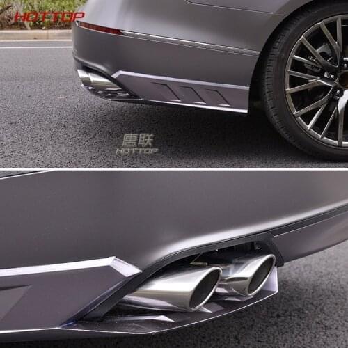 Universal Twin Double Dual Chorme CURVED Exhaust Tailpipe Tail Pipe for Honda Accord 10th 2018 2019 Stainless Steel