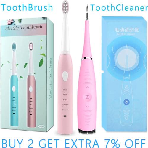 Electric Toothbrush Sonic Dental Scaler Portable Remover Stain Tartar Dentist Oral Hygiene Ultrasonic Tooth Calculus Cleaner Set