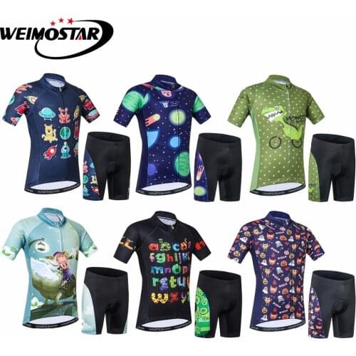 2020 Kids Cycling Jersey sets Clothing Summer Short Sleeve Bike Jersey Shorts Suit mtb Team Mountain Children Bicycle Jersey