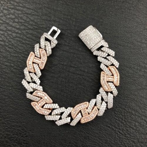 2020 simple mens 18K gold chain bracelet design