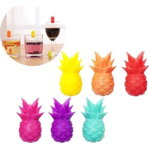 24pcs/set Wine Glass Charm Decorative Pineapple Drink Glass Marker Wine Glass Marker Bar Accessories For Party