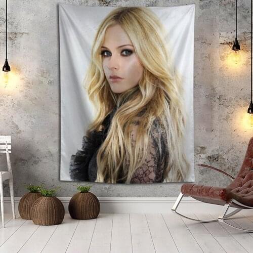Avril Lavigne Wall Hanging Tapestry Boho Decoration Home Decor Tapestries Custom Logo For Party Festival Gifts Wall Carpet