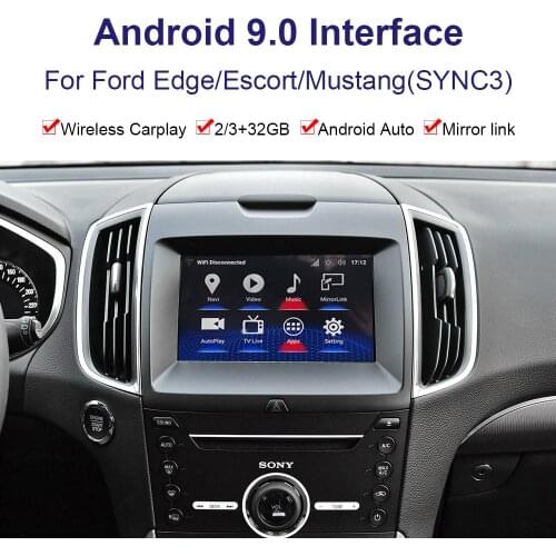 Android system car GPS navigation Video interface for Ford Edge/Escort/Mustang multimedia player Youtube, Netflix, Carplay