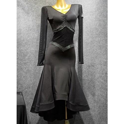 Ballroom dress women standard waltz dress smooth dress standard ballroom dress black hear shapeT026