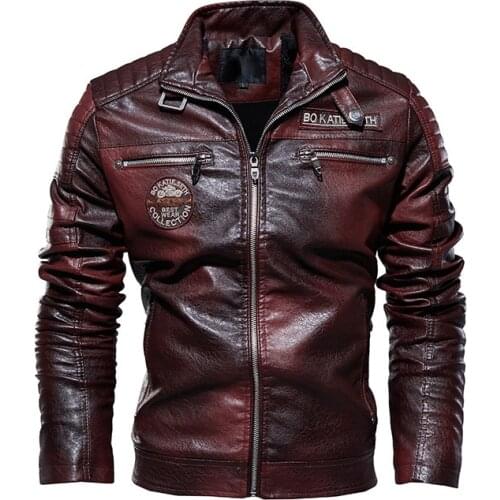 Biker Jacket Fashion 2020 Homme Pu Motorcycle Clothing Plus Cashmere Leather Jacket Winter Jacket Men Leather Jacket Slim