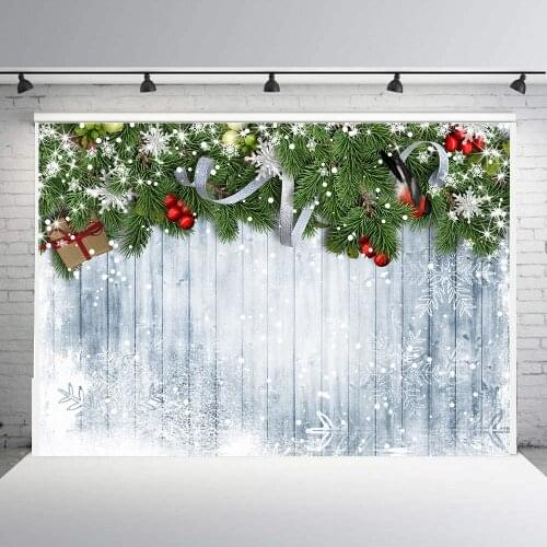 BEIPOTO White Christmas backdrops for photography Wood Wall White Snow Photo Background holiday pictures santa xmas drops B-178