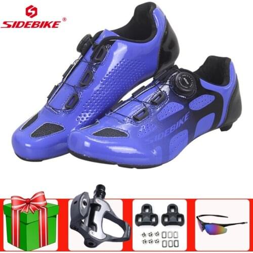 SIDEBIKE Road Cycling Shoes Men Women Carbon Fiber Self-Locking Ultralight Breathable Wear professional Bicycle Racing bicicleta