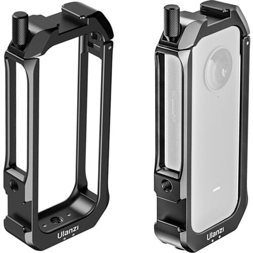 For Insta360 ONE X2 Action Camera Aluminum Alloy Camera Cage Anti-scratch Protective Case Shell with 1/4 inch Tripod Adapter