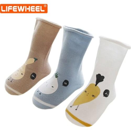 LifeWheel Infant Baby Boys Girls Cartoon Socks Breathable Casual Dress Combed Cotton Socks 0-5 Years